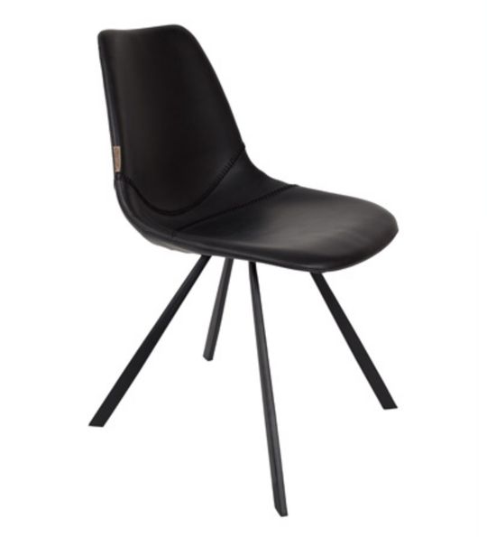 Stol 'Franky' - Svart/PU Lær