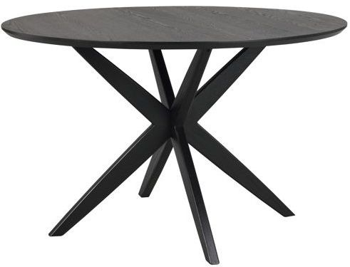 Spisebord 'Calverton' Rundt 120cm - Svart