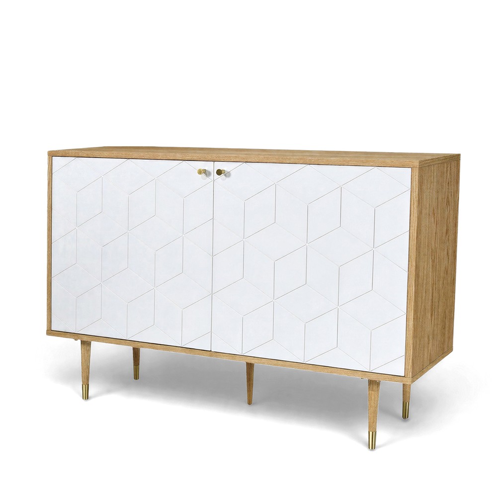 Sideboard 'Kumamoto' - Hvit/Eik