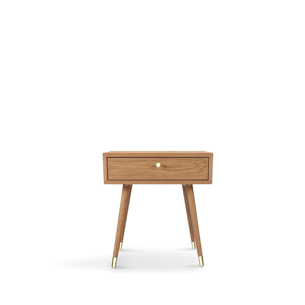 Nattbord 'Prime' - Eik/Messing