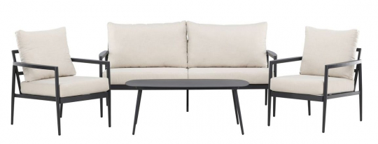 Loungesett 'Pozzallo' - Svart