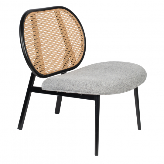 Lenestol 'Spike' - Naturlig/Grå/Svart