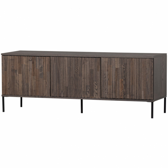 TV-benk 'New Gravure' 150 cm - Mørk brun/Sort