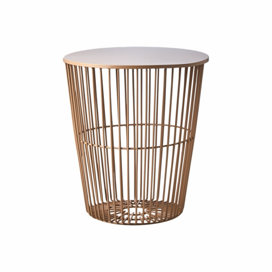 Salongbord/kurv 'Marstrand' rund 40cm - Fersken