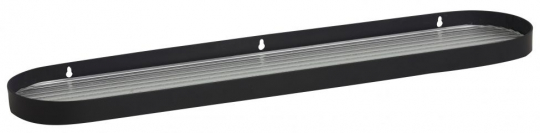 Hylle med glass 'SOTRA' L - Svart