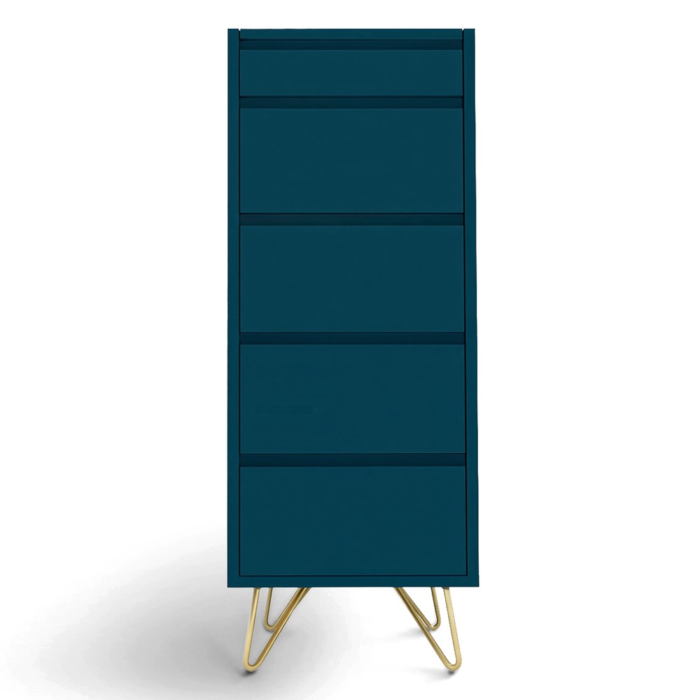 Kommode 'Elle' 45x110 - Grønn/Messing