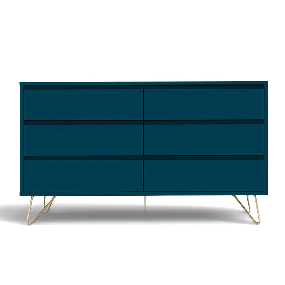 Kommode 'Elle' 120x70 - Grønn/Messing