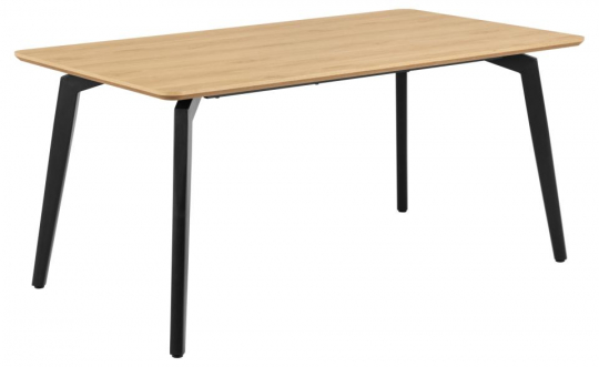 Spisebord 'Cadiz' 160x90cm - Natur/Sort