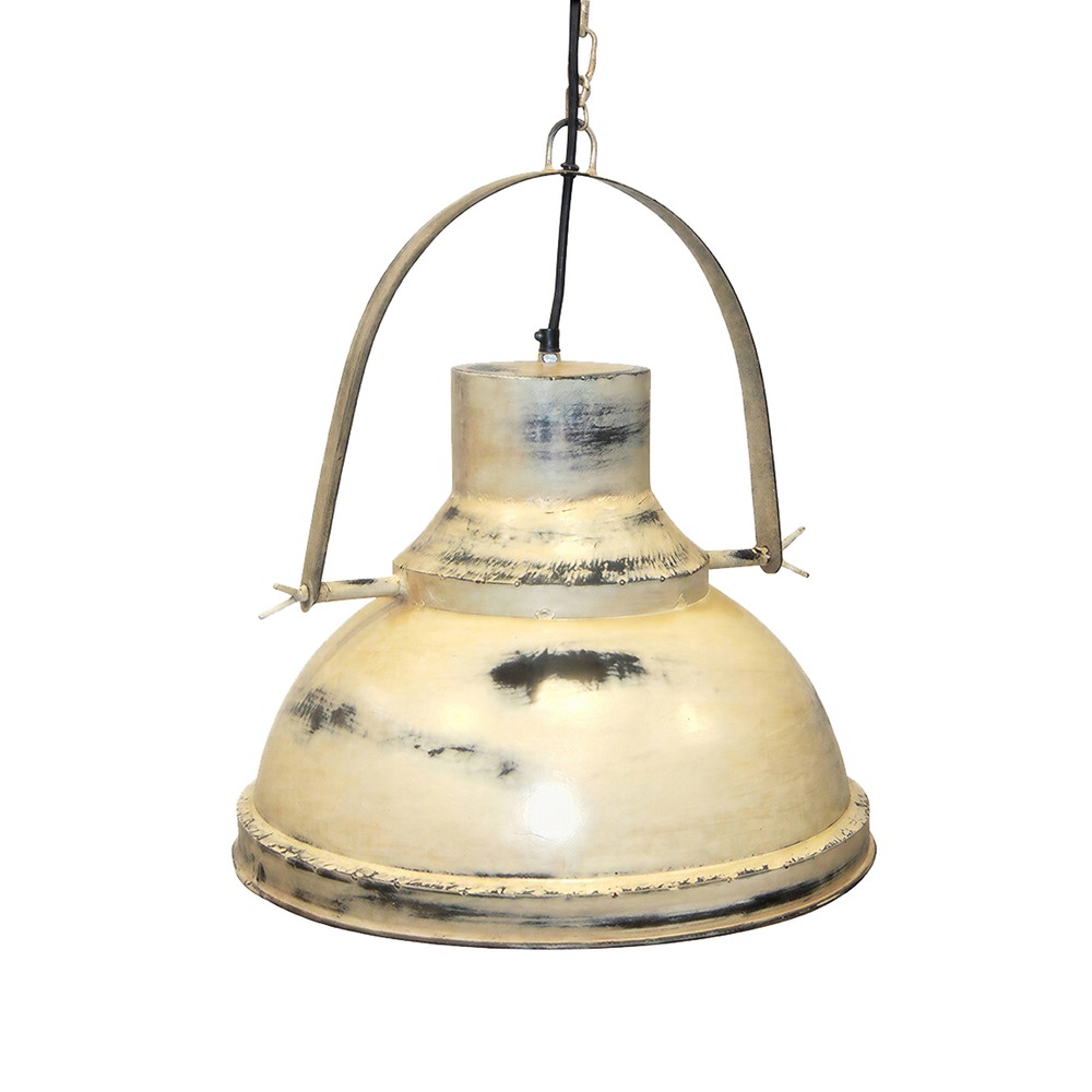 Factorylampa Vintage - Patinert Hvit