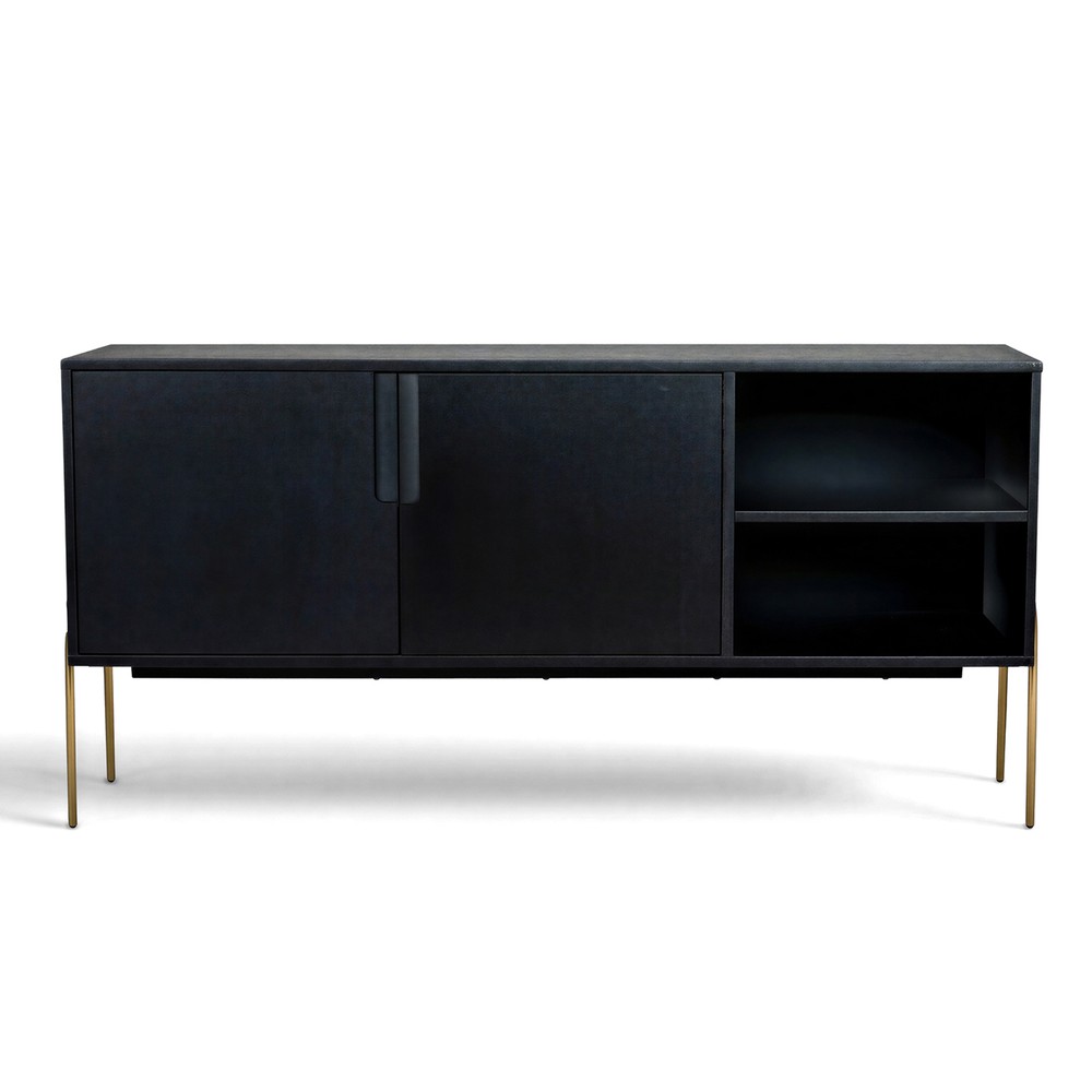 Sideboard 'Frölunda' - Svart/Gull