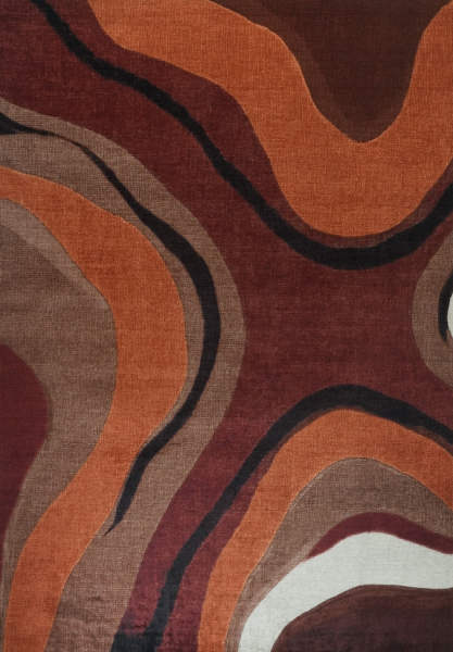 Teppe 'Marionae' - Rød/Multifarget