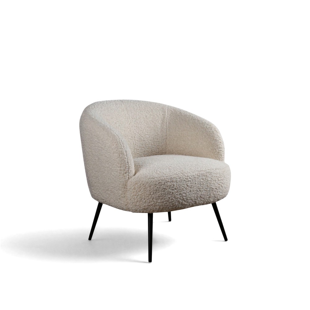 Lenestol 'Capri' - Hvit/Bouclé