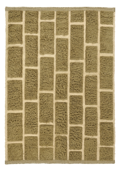 Rya Teppe 'Leknes Håndvevd Ull' - Grønn