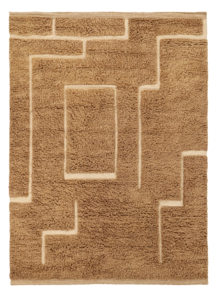 Rya Teppe 'Kiberg Handwoven Wool' - Beige