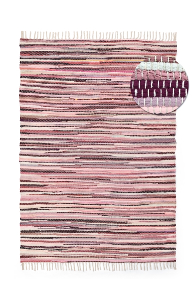 Rya Teppe 'Fassale håndvevd ull' - hvit