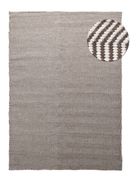 Ullteppe 'Larkana' - Brun/hvit