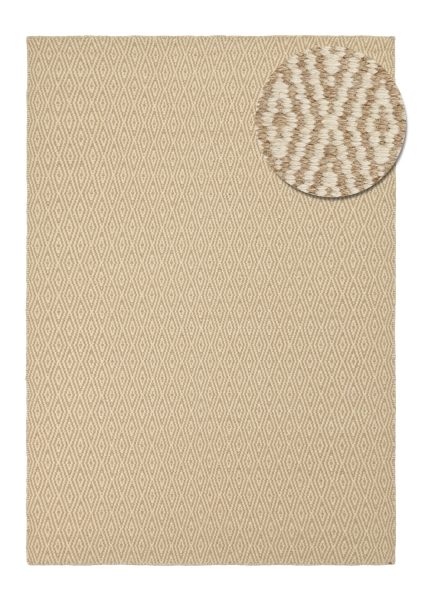 Ullteppe 'Monastir' - Beige/hvit