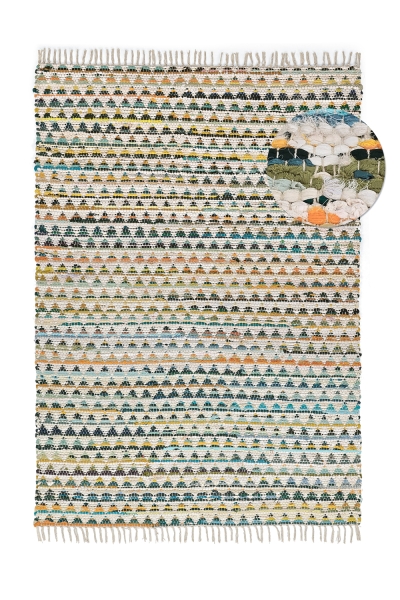 Filleteppe 'Lindby' - Multi/gul