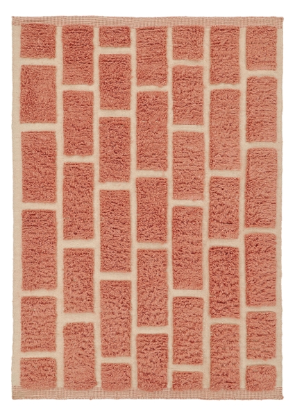Teppe 'Leknes Handwoven Wool' - Terracotta