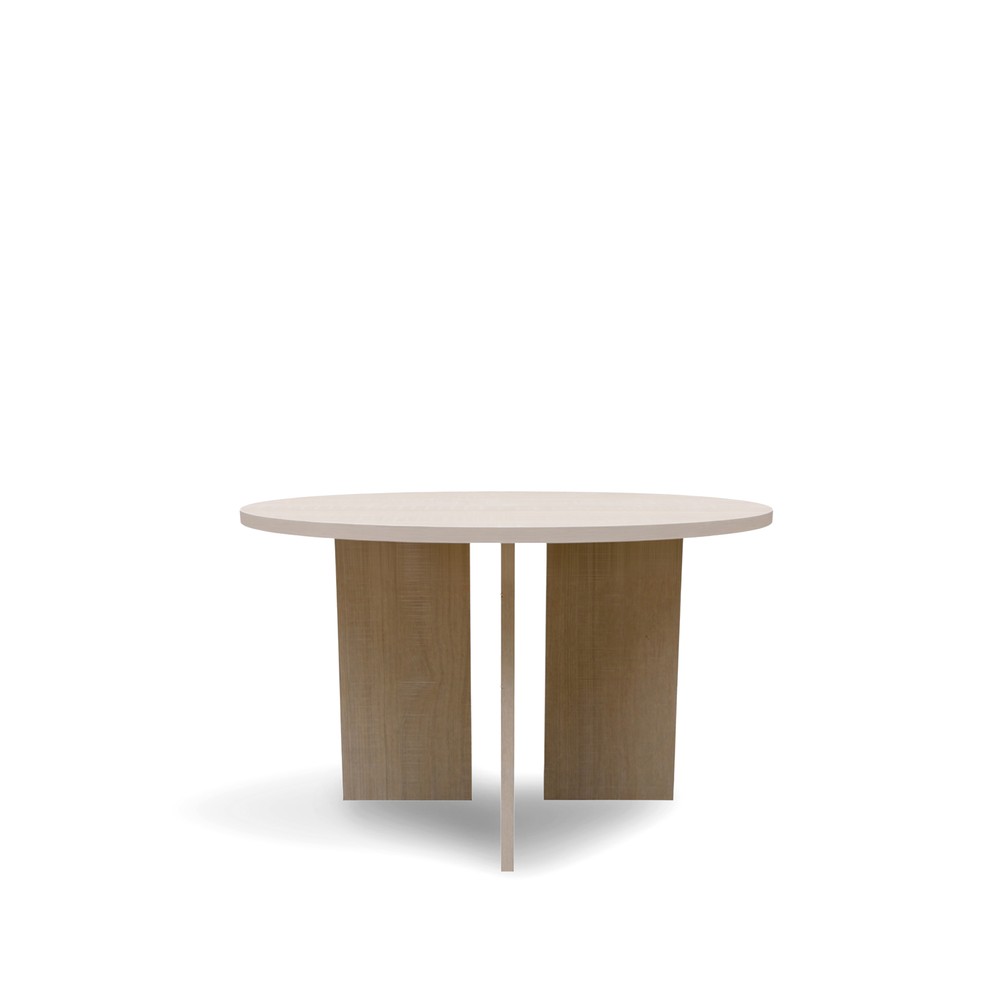 Salongbord 'Créme' Rundt 75cm - Hvitpigmentert