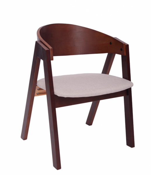 Stol 'Voss' - Valnøtt/Grå