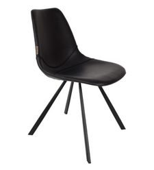Stol 'Franky' - Svart/PU Lær