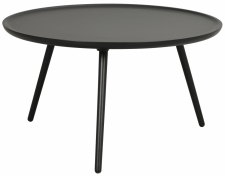 Salongbord 'Daisy' Rundt 80cm - Svart