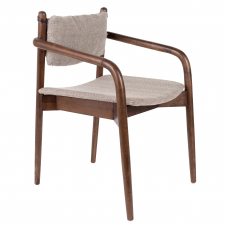 Stol 'Torrance' Armlen - Beige/Brun