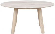 Salongbord 'Taransay' Rundt 90cm - Beige/Hvitpigmentert