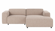 3-seters sofa 'Willard' Sjeselong H - Lys beige