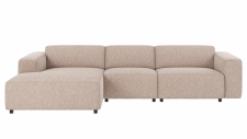 4-seters sofa 'Willard' Sjeselong V - Lys beige