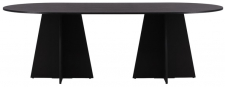 Spisebord 'Blomstermala' 115x230cm - Svart