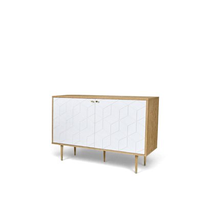 Sideboard 'Kumamoto' - Hvit/Eik