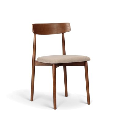 Stol 'Ystad' - Valnøtt/beige