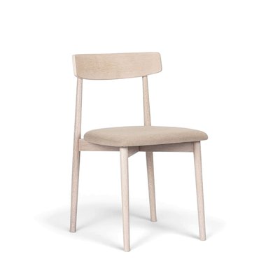 Stol 'Ystad' - Vit eik/Beige