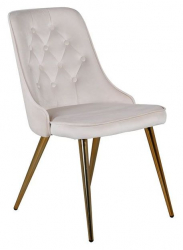 Stol 'Elverum Deluxe' - Beige/Messing