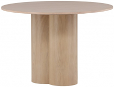 Spisebord 'Orsa' Rundt 110cm - Hvitpusset