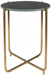 Sidebord 'Timpa' - Grønn marmor/Messing