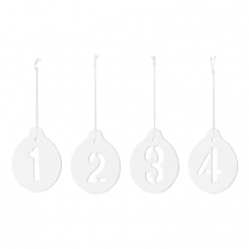 Juletrepynt 'Etikett' - Grå