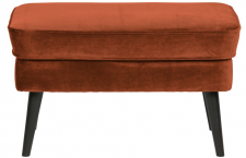 Fotskammel 'Rocco' - Rust/Fløyel