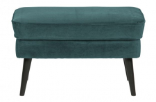 Fotskammel 'Rocco' - Petrol/Fløyel