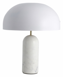 Bordlampe 'Atlas' - Hvit/Marmor