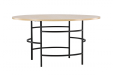 Spisebord 'Copenhagen' 140x74cm - Hvitpigmentert/Sort