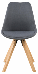 Stol 'Lebrija' - Mørkegrå/Naturlig