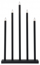 Advent lysestake 'Holy' 5 lamper - Svart