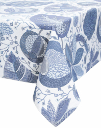 Lerret 'A&E' 140x350 - blå