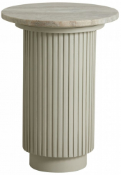 Sidebord 'Erie' Rundt 40cm - Hvit marmor