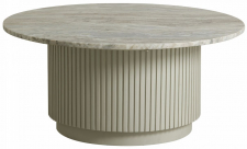 Salongbord 'Erie' Rundt 75cm - Hvit marmor