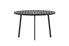 Spisebord 'Giardini' rundt 120cm - Svart