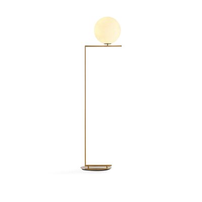 Gulvlampe 'Creme Satin' - Messing